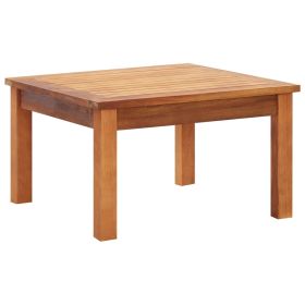 Patio Coffee Table 23.6"x23.6"x14.2" Solid Acacia Wood