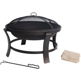 Deep 30" Fire Pit, Antique Bronze