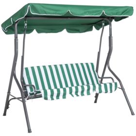 3-Seat Outdoor Porch Swing-Green