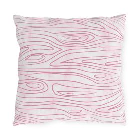 Decorative Outdoor Pillows - Set Of 2, Pink Line Art Sketch Print