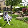 Discover Ultimate Comfort: Outdoor Egg Swing Chair with Soft Grey Cushions