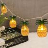 1pc; Pineapple String Lights; Battery Operated; 10 Fun Patio Lights; Party Bedroom Home Birthday Indoor Decor; Outdoor Hawaiian Tropical Tiki Gifts De