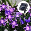 1pc Solar Flower String Lights; Blossom String Lights; Fairy LED Lights String; Solar Flower Decorative Lighting For Outdoor Home Garden Lawn Patio Xm