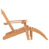 Patio Adirondack Chair with Footrest Solid Wood Acacia