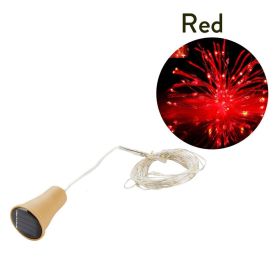 1pc 10/20 LED Solar Wine Bottle Cork Shaped String Lights; Garland Wire Fairy String Light; 3.3/6.6ft; Outdoor Party Decoration (Color: Red Light, size: 1M 10 Lamp Beads)