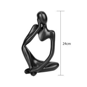 Nordic Abstract Thinker Statue Home Crafts Small Ornaments Resin Sculpture Statue Figurine Interior Office Home Modern Art Decor (Ships From: China, Color: Type B1)