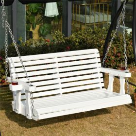 2-Seater Outdoor Patio Swing Chair (Color: As Picture)