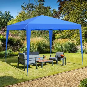 Outdoor 10x 10Ft Pop Up Gazebo Canopy Tent with 4pcs Weight sand bag,with Carry Bag (Color: Blue)