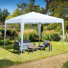 Outdoor 10x 10Ft Pop Up Gazebo Canopy Tent with 4pcs Weight sand bag,with Carry Bag (Color: White)