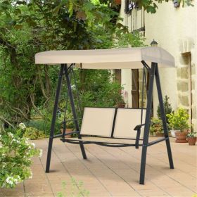 2 seat Outdoor Patio Swing Chair (Color: As Picture)