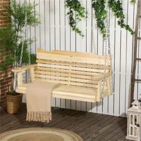 2 Seater Outdoor Patio Swing Chair (Color: As Picture)