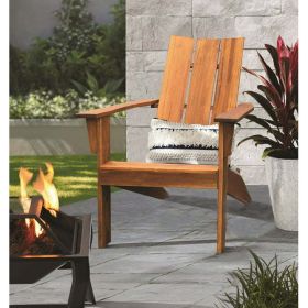 Wood Outdoor Modern Adirondack Chair (Color: Natural)