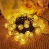 39ft 100 Big Bulb Solar Crystal Ball; Bubble Light String; 1inch Waterproof Solar Outdoor Light Strip; 8 Lighting Modes; Solar Light String For Garden