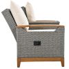 Outdoor Comfort Adjustable Loveseat; Armrest With Storage Space With 2 Colors; Suitable For Courtyards; Swimming Pools